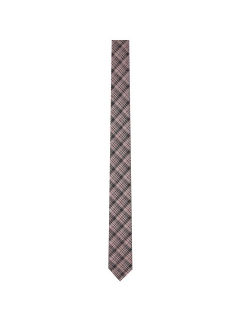 Pink Check Tie