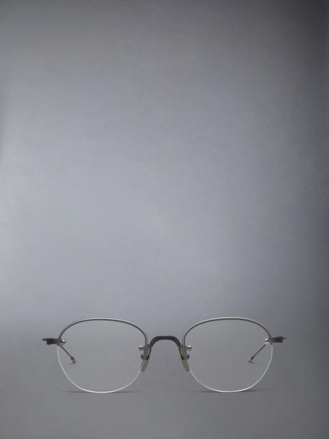 TITANIUM SEMI RIMLESS OVAL EYEGLASSES