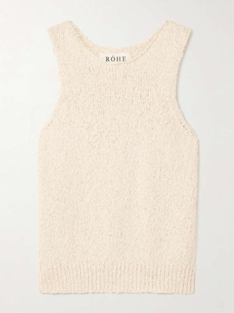 Textured-cotton tank Off-white