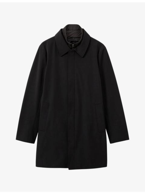 Logan funnel-neck regular-fit stretch-nylon coat
