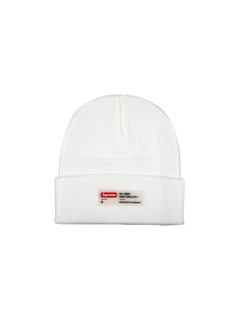 Supreme Clear Label Beanie 'White'