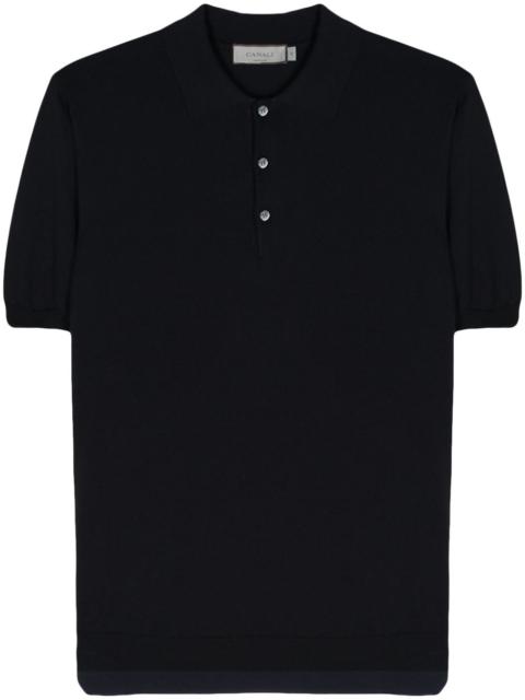 fine-knit cotton polo shirt