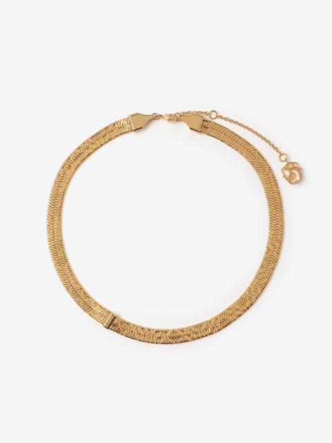 Engraved Check Necklace