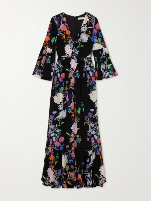 Astrea Floral-print Crepe De Chine Maxi Dress