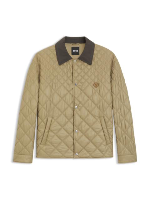 WATER-REPELLENT JACKET WITH MIXED QUILTING