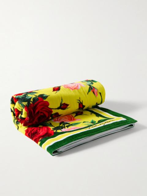 Floral-print Cotton-terry Towel