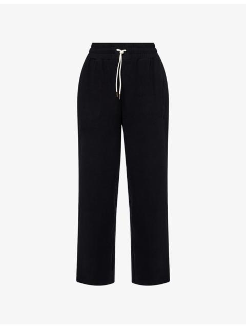 Brushed Straight-Leg Stretch-Woven Jogging Bottoms