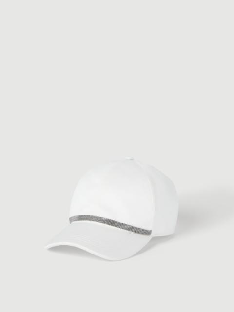 Cotton and paper yarn diagonal baseball hat with Precious Band