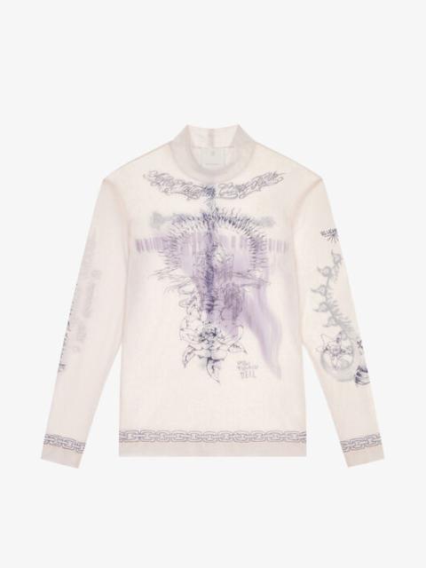 PRINTED T-SHIRT IN MESH