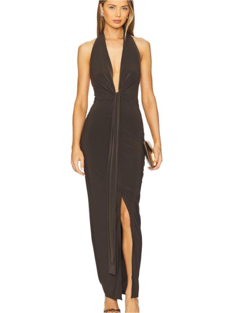 x REVOLVE Tie Front Halter Gown