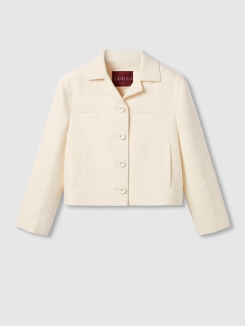 GG wool silk crêpe jacquard jacket