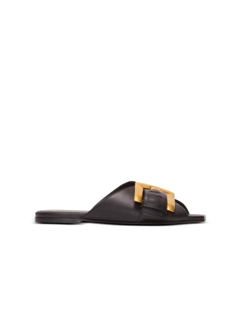 Anthem flat calfskin leather sandals