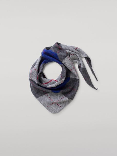 Clan Mid Grey Argyle Cashmere Bandana