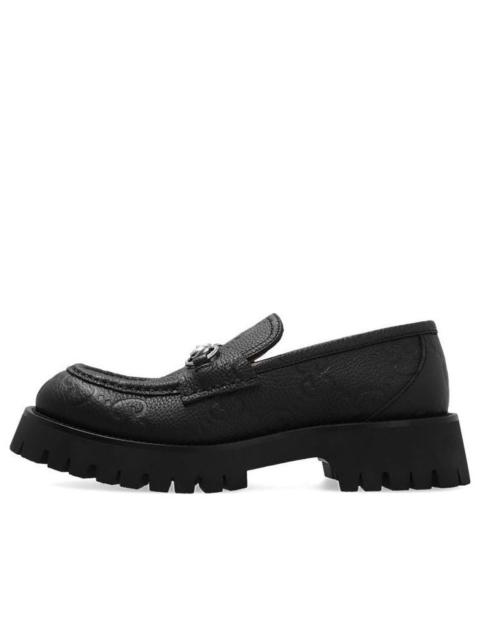(WMNS) Gucci with Horsebit Leather Lug Loafers 'Core Black' 756501-AACJC-1000