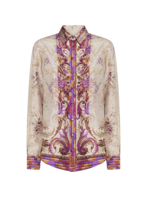 Aloe floral long-sleeve shirt
