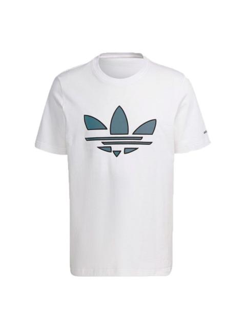 adidas originals St Tee Hl Logo Printing Sports Short Sleeve White H41402