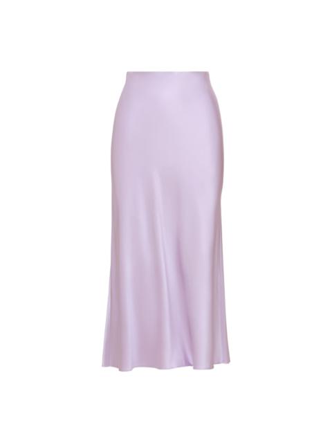 CLOVER STRETCH-SILK SLIP SKIRT