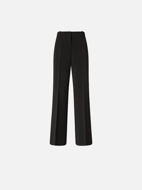 TROUSERS IN CANVAS WITH PRESSED PLEAT DETAIL