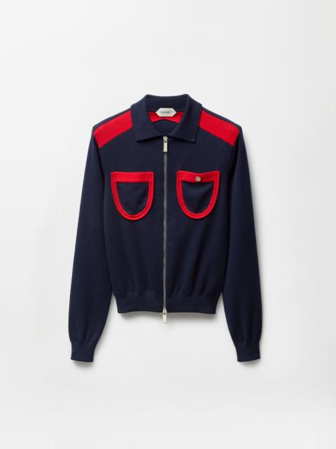 Cotton Knit Zip Cardigan