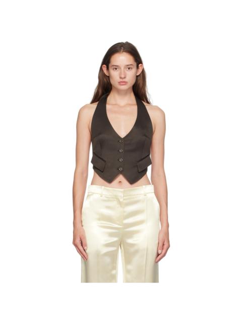 Brown Open Back Vest