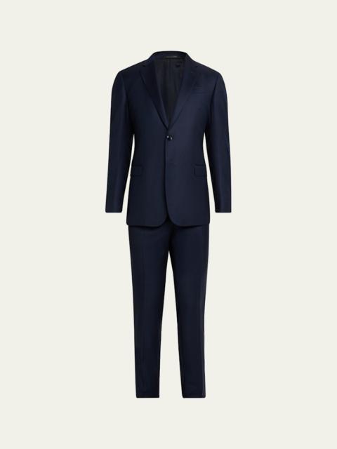 Men's Tonal Plaid Wool Two-Piece Suit