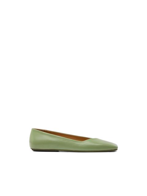 square-toe ballet flats