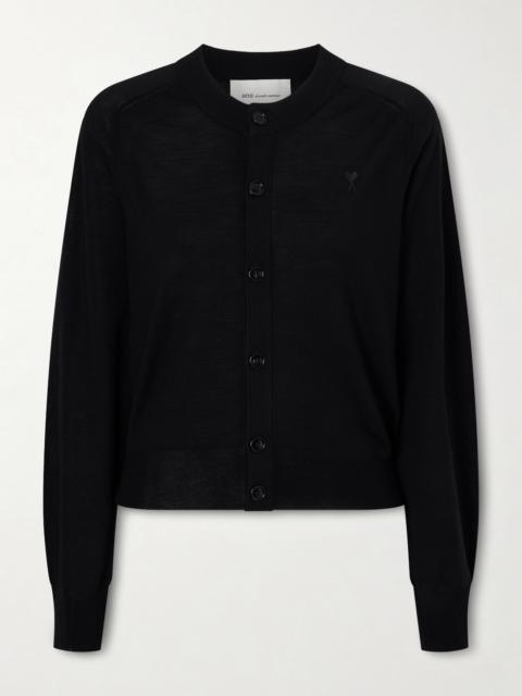 Embroidered Wool Cardigan