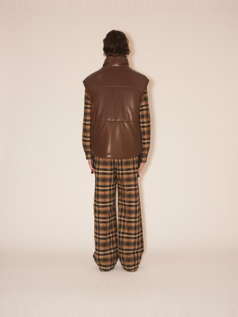 JOVAN - OKOBOR™ alt-leather cropped puffer vest - Black