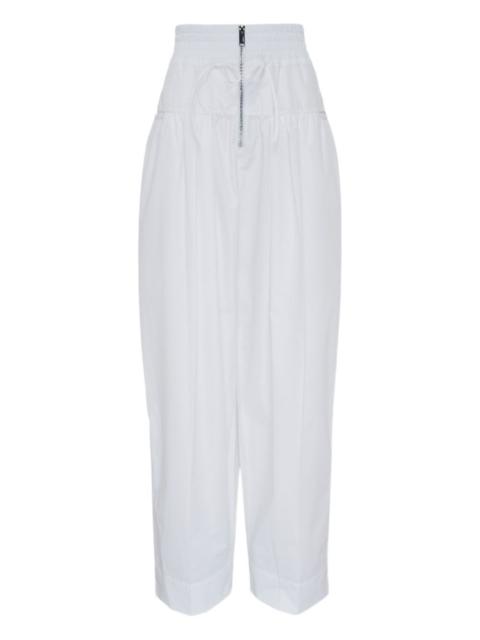 elastic-waist drawstring trousers