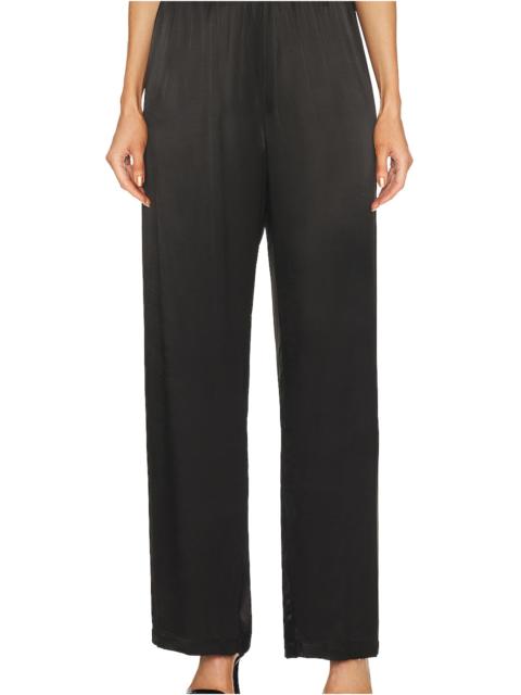 Satin High Waist Wide Leg