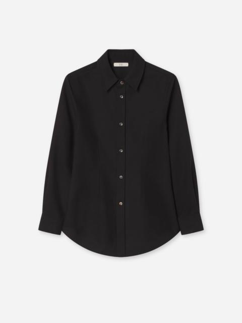 Fitted Button Down Shirt in Cotton Pique