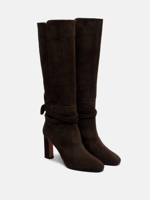Very Bow 85 suede knee-high boots