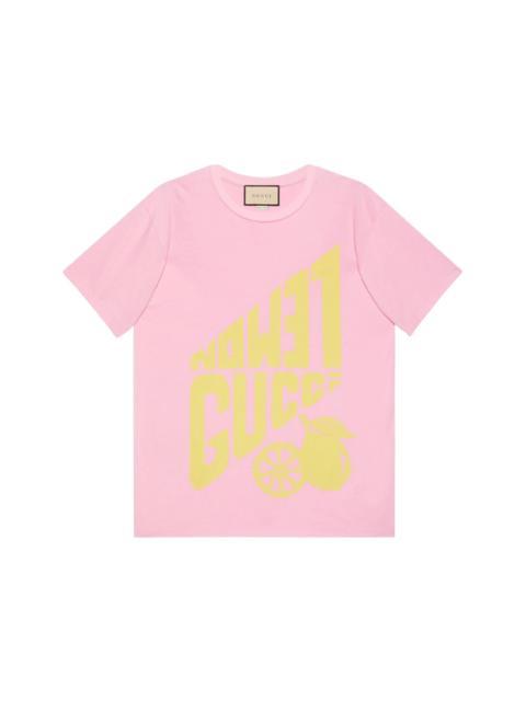 'Lemon Gucci' print cotton T-shirt
