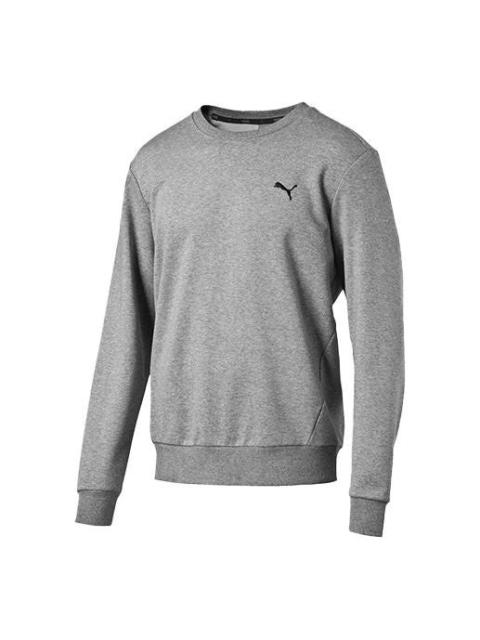 PUMA Embroidered Logo Sports Pullover Round Neck Gray 590321-03