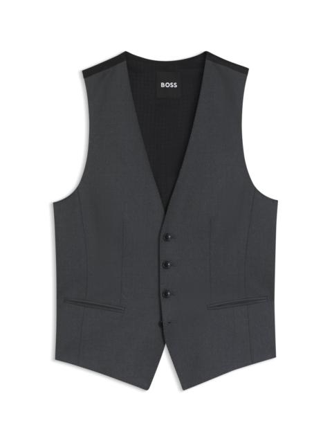 SINGLE-BREASTED WAISTCOAT IN VIRGIN-WOOL SERGE