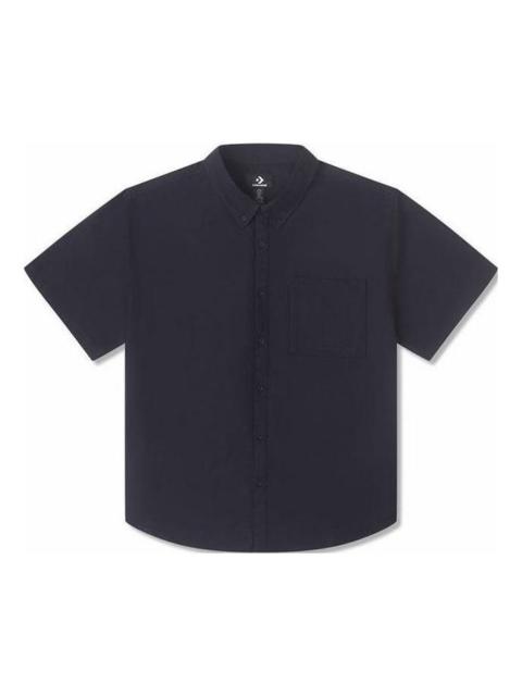 Converse Short Sleeve Basic Woven Shirt 'Black' 10025290-A01
