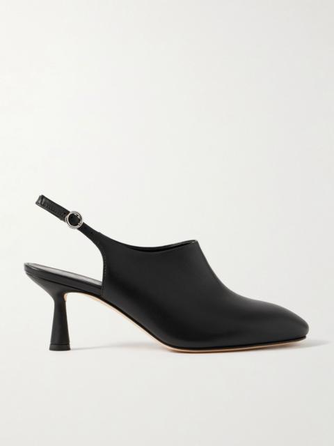 Malin leather slingback pumps Black