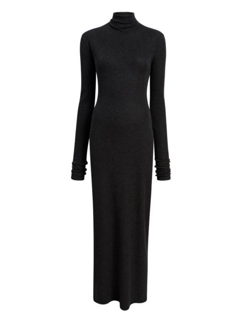roll-neck long-sleeve dress
