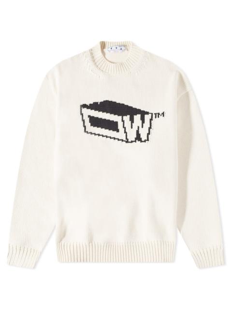 Off-White Graffiti Zine Chunky Crew Neck Knit