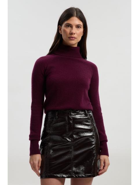 High Shine Faux Leather Mini Skirt