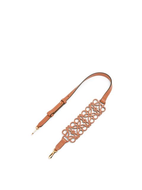 Anagram cut-out strap in smooth calfskin