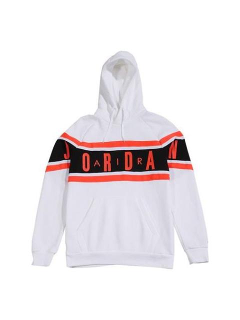 Air Jordan Air logo Printing Fleece Pullover White BQ5655-100