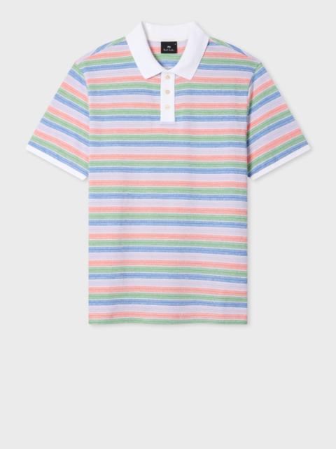 Multicolour Stripe Cotton Polo Shirt