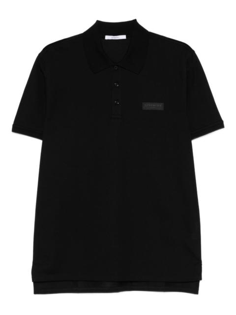 logo-patch polo shirt