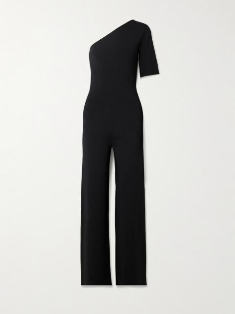 One-shoulder Stretch-knit Jumpsuit