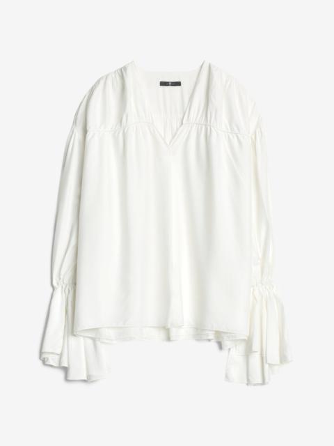 Silk Blend Ariel Shirt in White