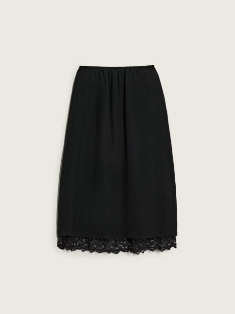 Lace Trim Negligee Skirt