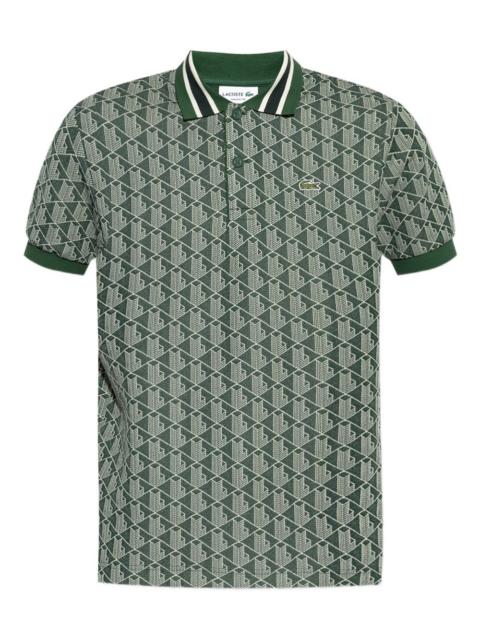 monogram-jacquard polo shirt