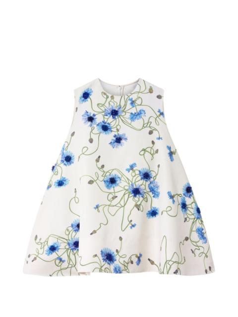 floral-print mini dress