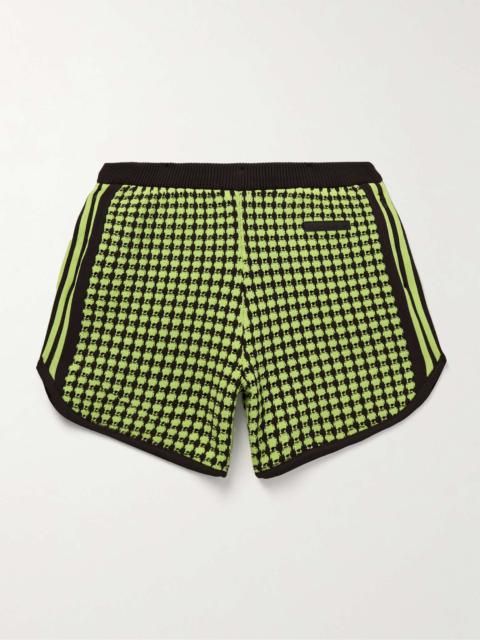 + Wales Bonner Straight-Leg Recycled Crochet-Knit Shorts